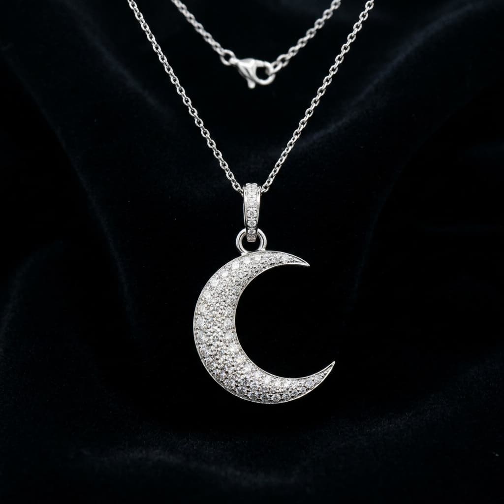Celeste Crescent Moon Pendant
