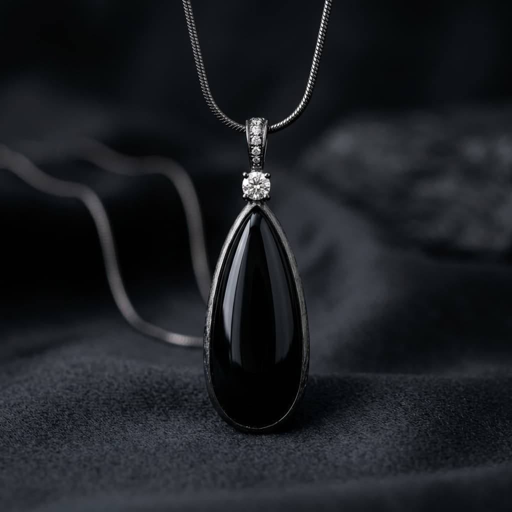 Noir Onyx Drop Pendant