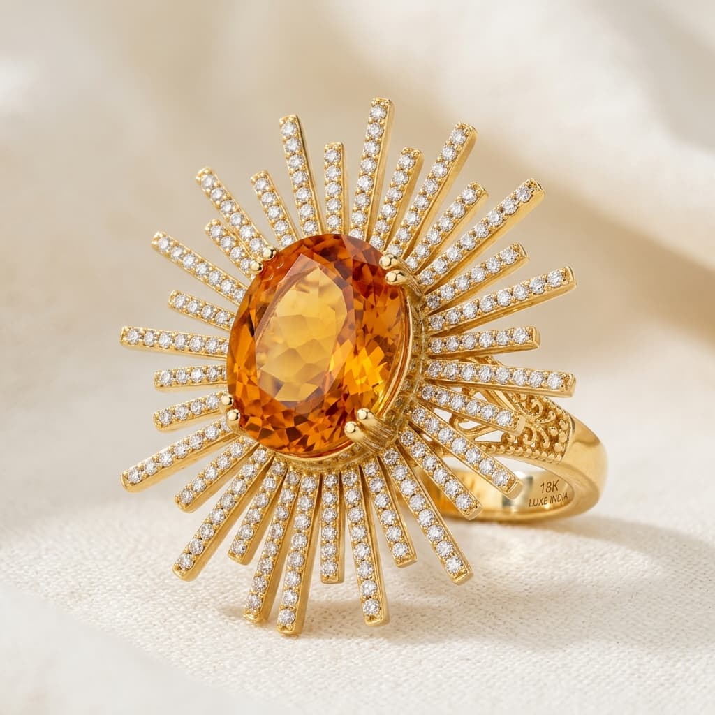 Soleil Sunburst Cocktail Ring